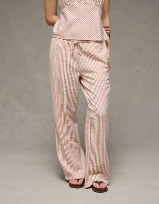 AE Seersucker Wide Leg Easy Pant