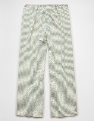 AE Seersucker Wide Leg Easy Pant