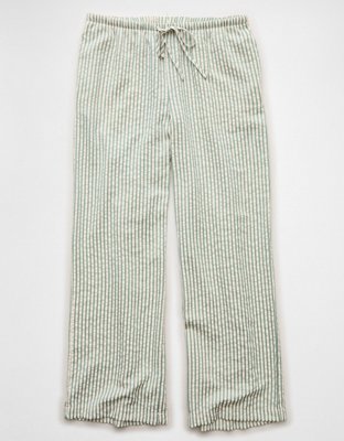 AE Seersucker Wide Leg Easy Pant