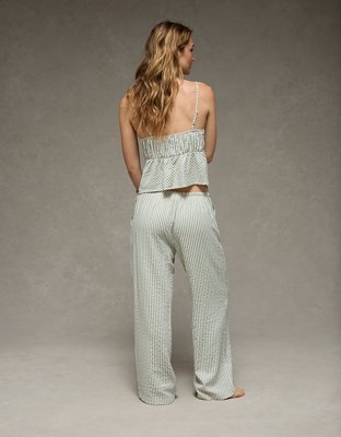 AE Seersucker Wide Leg Easy Pant