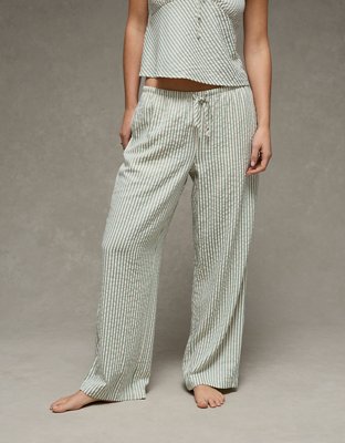 AE Seersucker Wide Leg Easy Pant