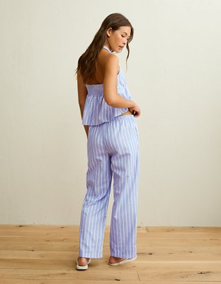 AE Seersucker Wide Leg Easy Pant | American Eagle