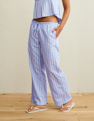 AE Seersucker Wide Leg Easy Pant | American Eagle