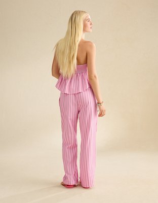 AE Seersucker Wide Leg Easy Pant | American Eagle