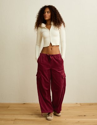 AE Low-Rise Cozy Corduroy Cargo Pant