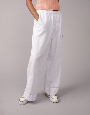 AE High-Waisted Linen-Blend Pull-On Pant