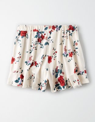AE Side Ruffle Floral Short