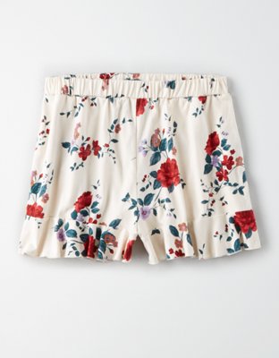 AE Side Ruffle Floral Short