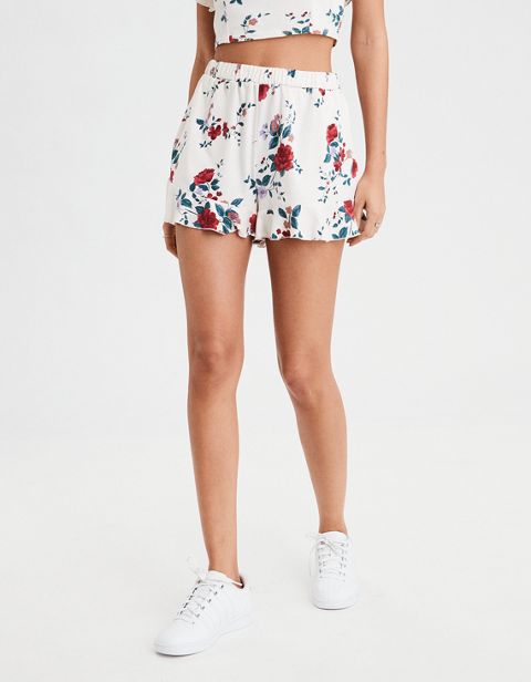 Женские брюки American Eagle AE Side Ruffle Floral Short