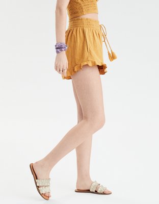Женские брюки American Eagle AE High-Waisted Knit Ruffle Short — фото 5