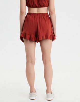 AE High-Waisted Knit Ruffle Short