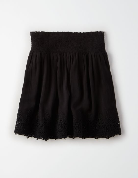 AE High-Waisted Lace Mini Skirt