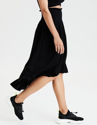 Женские юбки American Eagle AE High-Waisted Hi-Low Midi Skirt — фото 4
