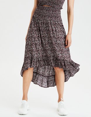 AE High-Waisted Hi-Low Midi Skirt