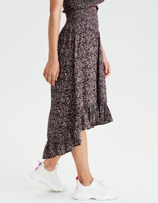 AE High-Waisted Hi-Low Midi Skirt
