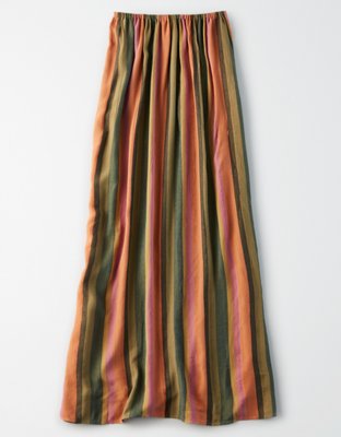 AE High-Waisted Striped Maxi Skirt