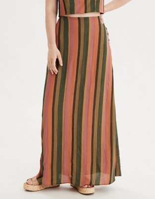 AE High-Waisted Striped Maxi Skirt