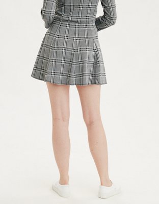 AE High-Waisted Plaid Mini Skirt