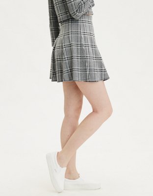 AE High-Waisted Plaid Mini Skirt