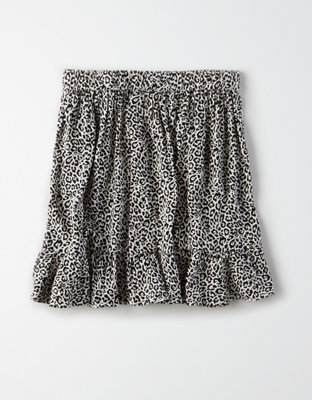 AE High-Waisted Leopard Print Mini Skirt