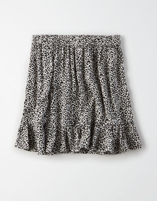 AE High-Waisted Leopard Print Mini Skirt
