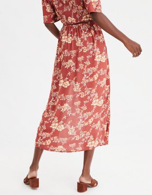 Женские юбки American Eagle AE High-Waisted Floral Midi Skirt — фото 2