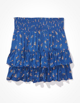 AE Smocked Ruffled Mini Skirt