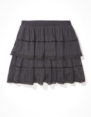 AE Embroidered Tiered Mini Skirt