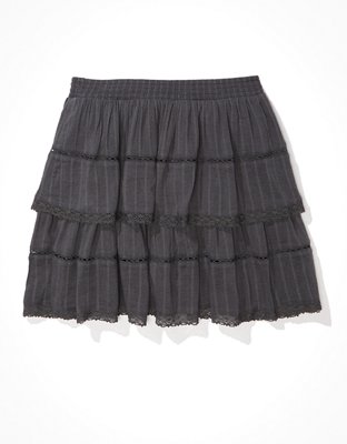 Женские юбки American Eagle AE Embroidered Tiered Mini Skirt — фото 3
