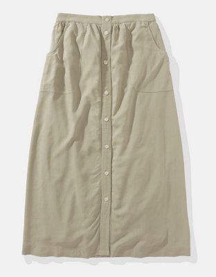 Женские юбки American Eagle AE Button Front Midi Skirt — фото 3