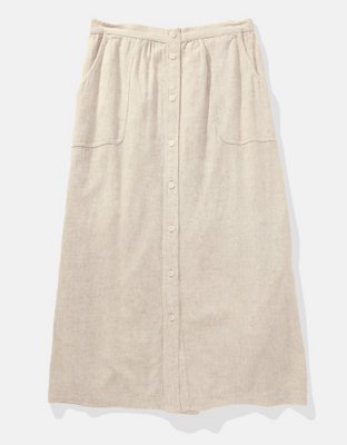 AE Falda Midi con Botones en el Frente