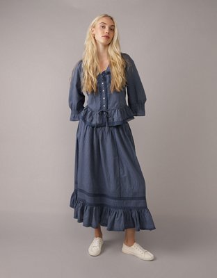 AE Pintuck Maxi Skirt | American Eagle
