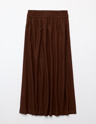 AE Linen-Blend Maxi Skirt