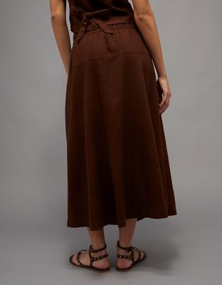 AE Linen-Blend Maxi Skirt