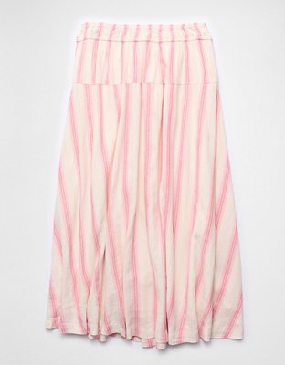 AE Linen-Blend Maxi Skirt