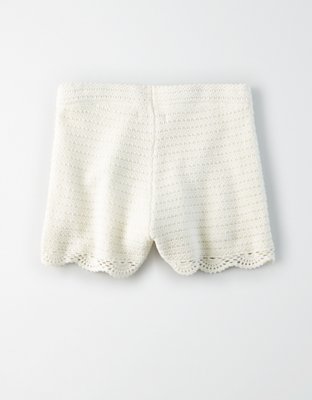 AE High-Waisted Crochet Shorts