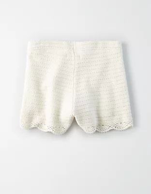 AE HighWaisted Crochet Shorts
