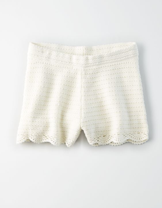 AE High-Waisted Crochet Shorts