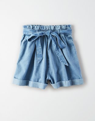 Женские джинсы American Eagle AE High-Waisted Denim Paperbag Short — фото 3