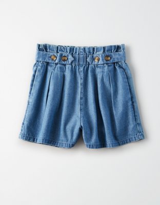 Женские шорты American Eagle AE High-Waisted Denim Button Up Shorts — фото 3