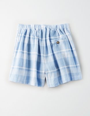 Женские брюки American Eagle AE High-Waisted Plaid Short — фото 4