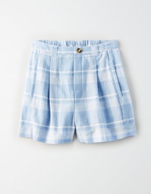 Женские брюки American Eagle AE High-Waisted Plaid Short — фото 3