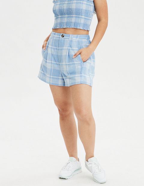 Женские брюки American Eagle AE High-Waisted Plaid Short