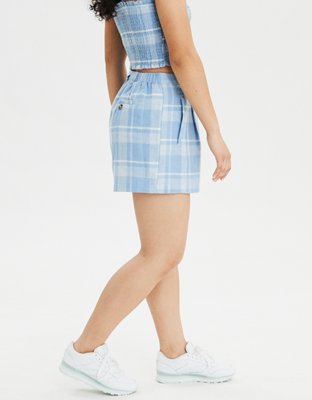 Женские брюки American Eagle AE High-Waisted Plaid Short — фото 5