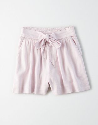 Женские брюки American Eagle AE High-Waisted Smocked Tie Front Short — фото 3