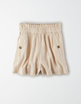 AE High-Waisted Striped Paperbag Short