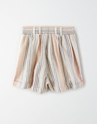 Женские брюки American Eagle AE High-Waisted Striped Paperbag Short — фото 4