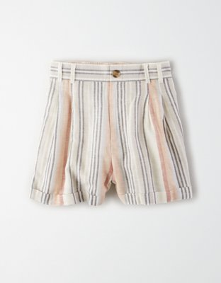 Женские брюки American Eagle AE High-Waisted Striped Paperbag Short — фото 3