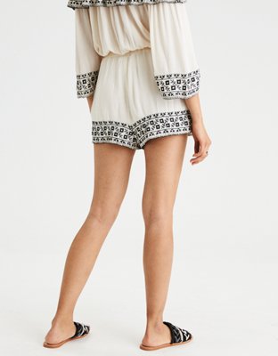 Женские шорты American Eagle AE EMBROIDERED CHIFFON SHORTS — фото 2