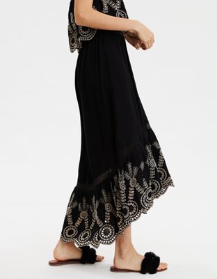 Женские юбки American Eagle AE High-Waisted Embroidered Maxi Skirt — фото 4
